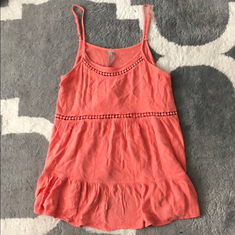 Orange tank top with detailing